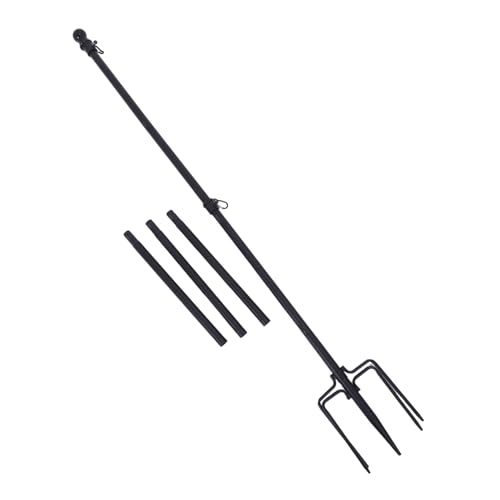 Garneck Fuß Edelstahl Schwerer Fahnenmast Erdanker bodenhalterung Windfester Outdoor Flaggenmast für Garten Wohnhaus Schule Robuster Einfach zu Installierender Bodenflaggenmast von Garneck