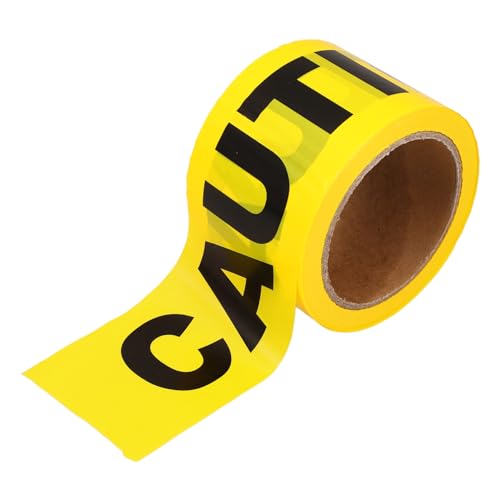 Garneck Gelbes Warnband Breit Lang Pe material Reißfest Langlebig nicht Klebend Hohe Sichtbarkeit Vielseitig Einsetzbar für Baustellen und Gefahrenbereiche von Garneck