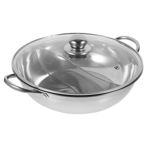Garneck Geteilter Hot Pot mit Deckel Dicker Feuertopf für Induktions und Gasherde Leicht Langlebig Pflegeleicht Haushaltskochgeschirr Garneck Geteilter Hot Pot mit Deckel Dicker Feuertopf für Induktions und Gasherde Leicht Langlebig Pflegeleicht Haushaltskochgeschirr von Garneck