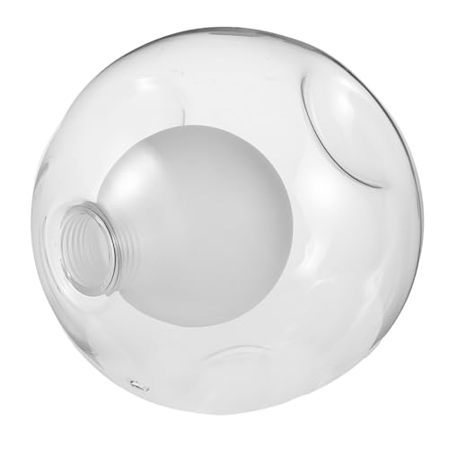 Garneck Glas Lampenschirm Kugel Doppelglas Lampenabdeckung Triple Vertiefung Runde Lichtabdeckung Wärmedämmend Staubschutz Wohnzimmer Pendelleuchte von Garneck