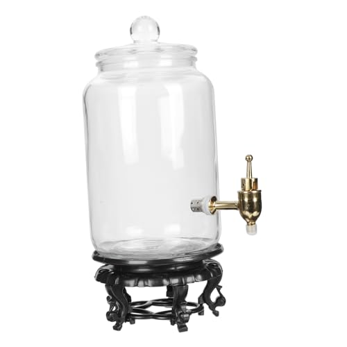 Garneck Glas Weinbehälter mit Auslaufhahn Getränkespender aus Glas und ABS für Weinbrauen und Saftaufbewahrung Sicher Praktisch Langlebig mit Ständer für Frische Getränke Garneck Glas Weinbehälter mit Auslaufhahn Getränkespender aus Glas und ABS für Weinbrauen und Saftaufbewahrung Sicher Praktisch Langlebig mit Ständer für Frische Getränke von Garneck