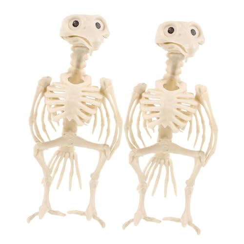 Garneck 2st Krähenskelett Skelett Figur Lebensgroßes Skelett Halloween-tierskelett Halloween-schädeltier Skelett- Statuen- Skulptur Skelettstütze Halloween-krähe-Modell Knochen Mini Pp von Garneck