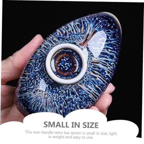 Garneck Haushalts teeschaufel aus Hochwertiger Keramik Retro design Kompakt und Leicht Lebensmittelecht Einfach zu Reinigen für Losen Tee Zuhause und Teeliebhaber von Garneck