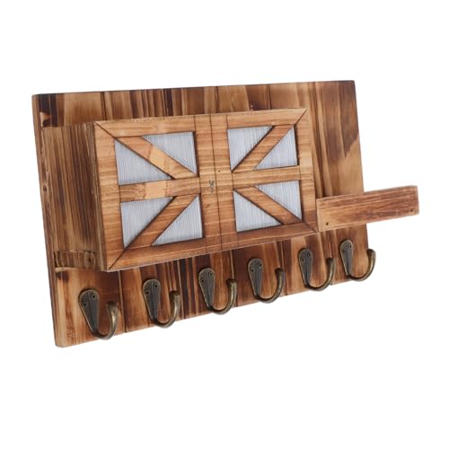Garneck Holz Schlüsselhalter für Wand Dekorativer Post Organizer mit Ablage Wandmontierte Aufbewahrungslösung für Mäntel und Schlüssel für Eingangsbereiche im Landhausstil Garneck Holz Schlüsselhalter für Wand Dekorativer Post Organizer mit Ablage Wandmontierte Aufbewahrungslösung für Mäntel und Schlüssel für Eingangsbereiche im Landhausstil von Garneck
