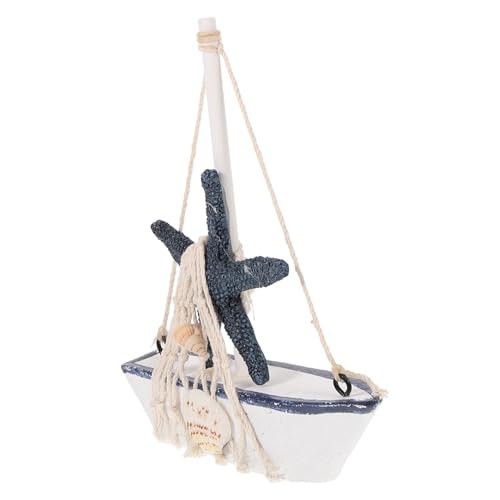 Garneck Holz Segelboot Dekoration Im Mediterranen Stil Kreatives Sailboat Ornament Für Wohnzimmer Küchenschrank Und Partys Als Für Freunde Und Familie von Garneck
