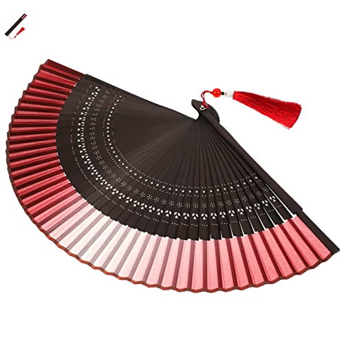 Garneck Chinesischer Fächer – Faltfächer Für Hochzeit Tanz Party – Retro-handfächer Mit Quaste – Handfächer- von Garneck