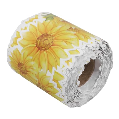 Garneck Jungle Bulletin Board Border mit Blumen Blättermustern Selbstklebende Boho -Dekoration für Klassenzimmer Vielseitig Einsetzbar Pinnwand Schwarztafel Frühlings Sommerdekor von Garneck