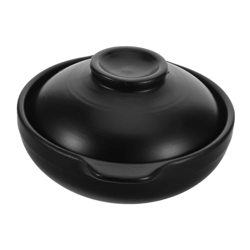 Garneck Keramiktopf mit Deckel Traditioneller Hitzebeständiger für Gesundes Kochen Vielseitig Einsetzbar für Zuhause oder Restaurant für Koreanischen Reis und Eintopfgerichte von Garneck