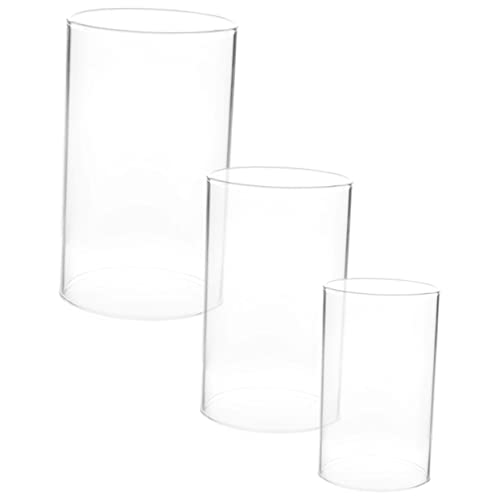 Garneck 3stücke Transparente Glas Kerzenhalter Winddichtes Kerzenglas Für Teelichter Dekorative Kerzenabdeckungen Für Hochzeiten Partys Und Zuhause von Garneck