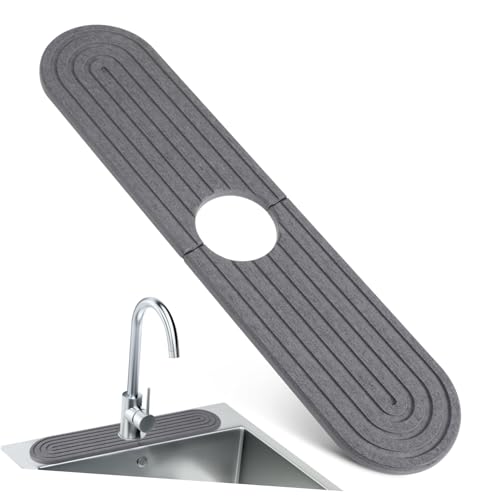 Garneck Kieselgur Abtropfmatte für Küchenspüle Schnelltrocknend Rutschfest mit Rillen Saugfähige Matte für Arbeitsplatte und Wasserhahn Strapazierfähig und Langlebig Garneck Kieselgur Abtropfmatte für Küchenspüle Schnelltrocknend Rutschfest mit Rillen Saugfähige Matte für Arbeitsplatte und Wasserhahn Strapazierfähig und Langlebig von Garneck
