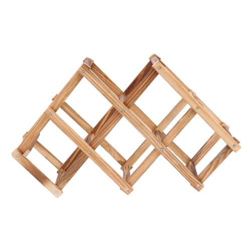 Garneck Klappbares Weinregal aus Massivem Holz Modernes Design Platzsparend und Robust Flaschen Fassungsvermögen für Küche Wohnzimmer und Barbereich Langlebig und Einfach zu Montieren von Garneck