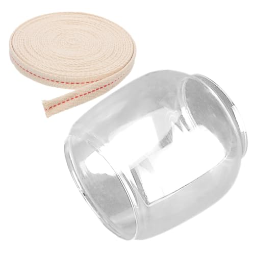 Garneck Klarer Glas Kerzenlampenschirm mit Baumwoll Docht Ersatz für Öllampen Stabiles Windlichtglas Nostalgisches Retro Design für Outdoor und Innenbereich Garneck Klarer Glas Kerzenlampenschirm mit Baumwoll Docht Ersatz für Öllampen Stabiles Windlichtglas Nostalgisches Retro Design für Outdoor und Innenbereich von Garneck