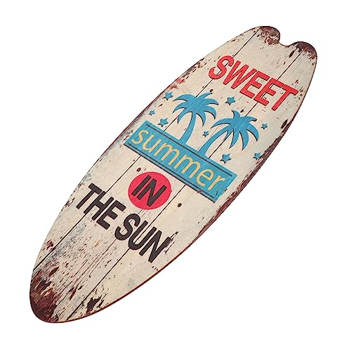Garneck Kleines Holz Surfbrett Deko Schild Für Die Strand- Und Pooldekoration - Tropisches Wandkunstwerk Im Retro Stil Ideal Für Partys Und Bars Stilvolles Küstendekor in Beige von Garneck