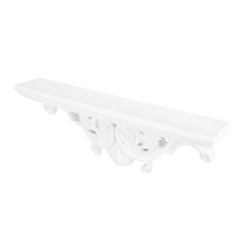 Garneck Kleines Wandregal aus Resin Dekorativer Schwebender Aufbewahrungsrack für Badezimmer Küche Schlafzimmer und Wohnzimmer Europäisches Design Installieren Multifunktional von Garneck