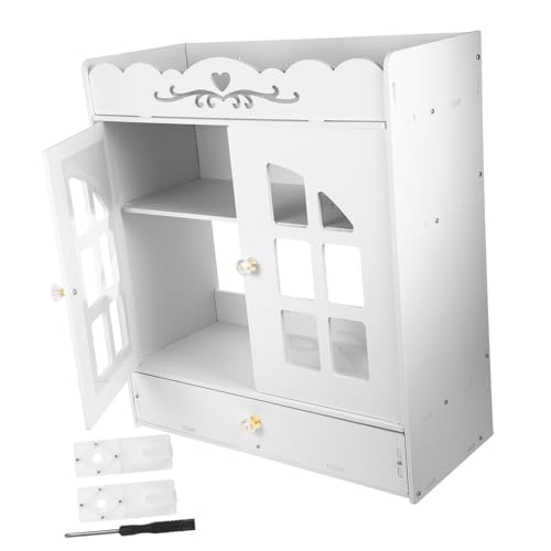Garneck Kosmetikregal Toilettenschrank Badezimmer-Wandregal-Organizer klein hängend montiert klo Schrank Bathroom Storage Organizer für Badezimmerregale Bad Organizer Plastik Weiß von Garneck