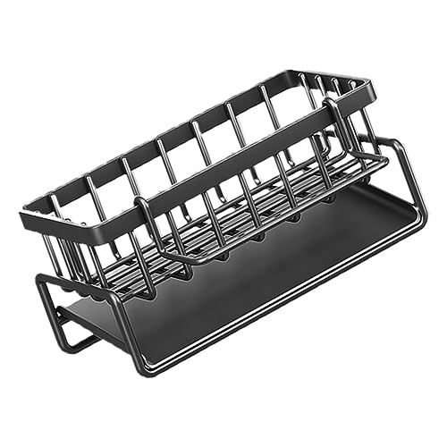Garneck Küchenorganizer Für Spüle Multifunktionale Ablage Für Schwämme Und Geschirrtücher Selbstentleerend Platzsparend Für Küche Und Bad Mattem Schwarz von Garneck