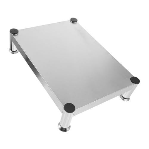 Garneck Küchenregal Induktionsherdständer Topfständer Küchen Wokständer Für Induktionsherd Ständer Zubehör Herdhalterung Ständer Gasherdhalter Pfannenständer Silber Edelstahl von Garneck