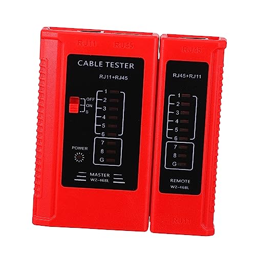 Garneck Lan Kabel Tester Ethernet Kabeltester mit LED Anzeige für PC und Telefonleitungen Kompakt Tragbar Einfach zu Bedienen mit Abnehmbarer Fernbedienung und Vielseitigen von Garneck
