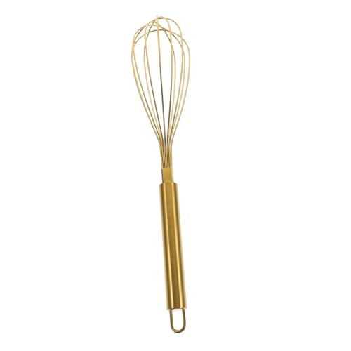Garneck Manueller Edelstahl Schneebesen Goldfarben Robuster Verschleißfester Handrührer für Eier Sahne Butter Teig Vielseitig für Küche Backen Restaurants Garneck Manueller Edelstahl Schneebesen Goldfarben Robuster Verschleißfester Handrührer für Eier Sahne Butter Teig Vielseitig für Küche Backen Restaurants von Garneck