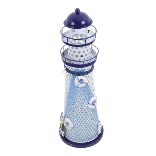 Garneck Mediterraner Kerzenhalter Leuchtturm Design Robuster Party Kerzenständer aus Vielseitige Tischdeko für Romantische als und Wohnaccessoire von Garneck