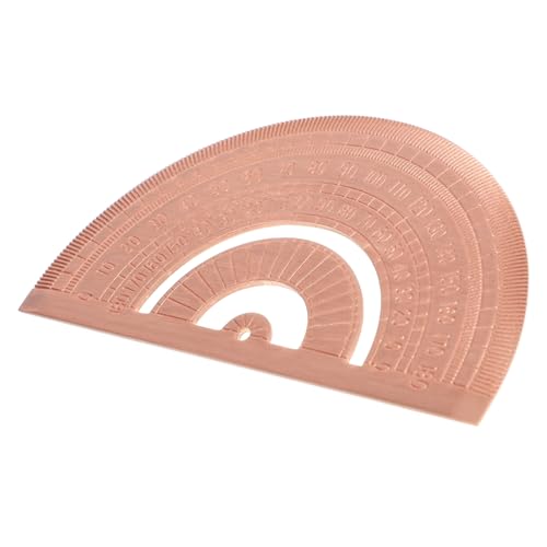 Garneck Metall Halbkreis Winkelmesser aus Kupfer Präzises Markierungswerkzeug und Zeichengerät für Schule und Büro Langlebiger Protractor Stationery Drafting Ruler mit Retro Design von Garneck