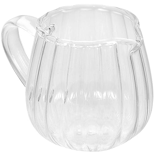 Garneck Milchkännchen aus Transparentem Glas 155 Ml Kleiner Milchkännchen aus Glas Mini-Milchausgießer Kleine Kaffeekanne Soßenbecher Ahornsirup-Servierkaraffe von Garneck