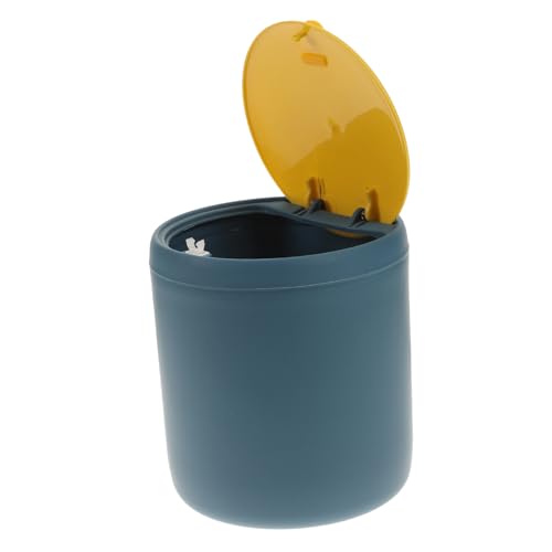 Garneck Mini Desktop Mülleimer Kunststoff mit Press deckel Kompakter Tischabfalleimer für Küche und Büro Platzsparender Praktischer Kunststoff abfallbehälter mit Hygienischem Deckel von Garneck