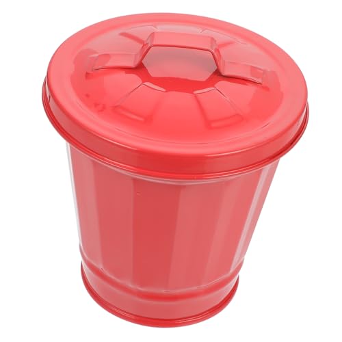 Garneck Mini Desktop Mülleimer aus mit Deckel Kompakter Tischabfalleimer Multifunktional als Papierkorb Stiftehalter oder Blumentopf für Büro Wohnzimmer Schlafzimmer Robust und Langlebig von Garneck