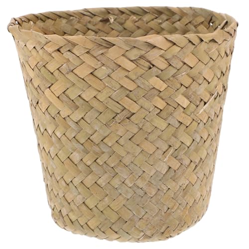 Garneck Mini Geflochtener Abfalleimer Multifunktionale Aufbewahrungskorb für Müll und Kleinigkeiten Naturgewebter Korb aus Gras für Badezimmer Wohnzimmer und Büro Robuster Abfallkorb mit Garneck Mini Geflochtener Abfalleimer Multifunktionale Aufbewahrungskorb für Müll und Kleinigkeiten Naturgewebter Korb aus Gras für Badezimmer Wohnzimmer und Büro Robuster Abfallkorb mit von Garneck