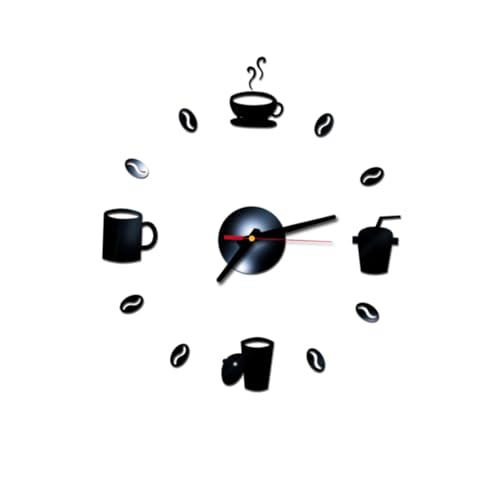 Garneck Moderne wanduhr 3D rahmenlose Wanduhr Wohnzimmer-Hängeuhr groß 3D-Uhr 3D-Kunst bürodeko büro Dekoration Wohnkultur Aufkleber Büro-Wanduhr Klassenzimmer-Wanduhr Acryl schmücken von Garneck
