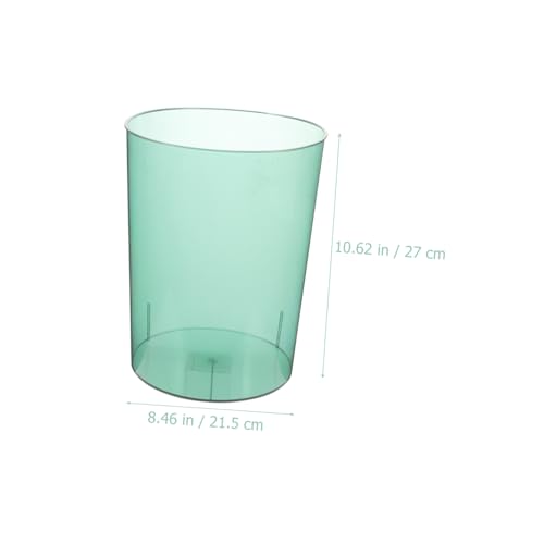 Garneck Moderner Transparenter Pet Mülleimer Mittelgroß Grün Multifunktional als Abfalleimer und Blumenhalter für Büro und Zuhause Langlebig Stilvoll und Vielseitig Einsetzbar von Garneck