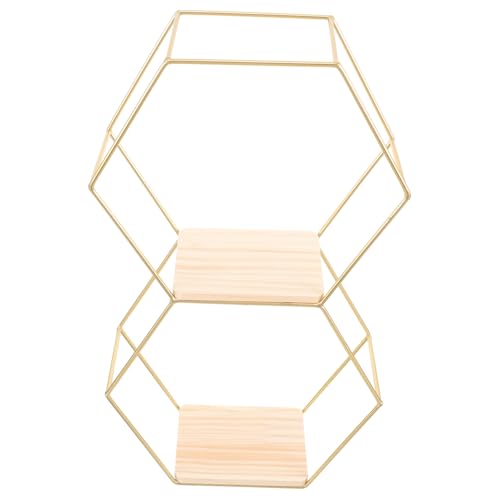 Garneck Modernes Sechseckiges Wandregal aus Schwebendes Wandboard in Gold Platzsparendes Wandhalter display für Wohnzimmer Schlafzimmer Badezimmer und Küche Vielseitig für Dekoration und von Garneck