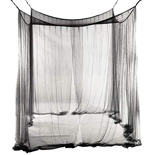 Garneck Bett 4 Himmelbettvorhänge Betthimmel Aus Netz Schlafzimmer Netz Mückennetz Moskitonetz Decke Öffne Die Tür Bettnetz von Garneck