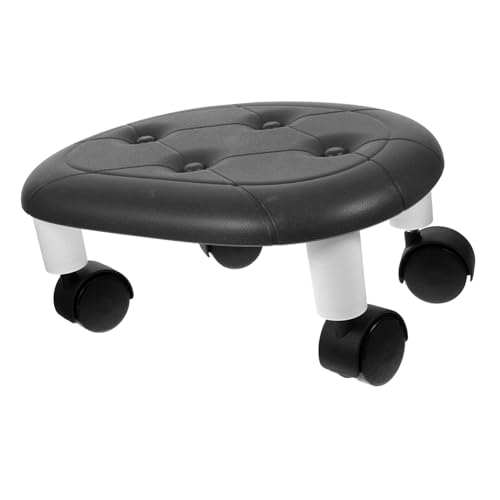 Garneck Multifunktionaler Mini Rollhocker Drehbar Niedriger Sitzhocker mit Universellen Tragbarer Kunststoff für Erwachsene für Wohnzimmer Büro und Badezimmer von Garneck