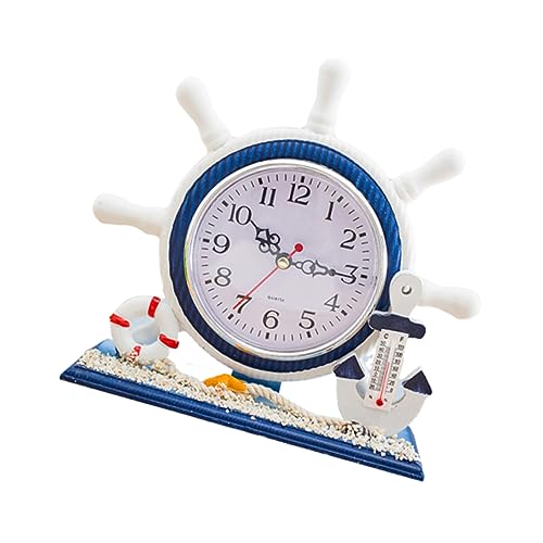Garneck Nautischen Stil Uhr Mit Thermometer Ornament Für Wohnzimmer Silent Desktop Für Home Garneck Nautischen Stil Uhr Mit Thermometer Ornament Für Wohnzimmer Silent Desktop Für Home von Garneck