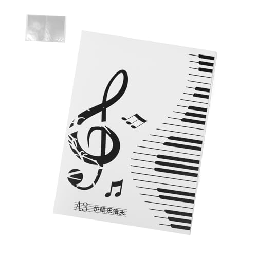 Garneck Noten Ordner Band Flip-Ordner Musik-Flip-Ordnerseiten Band-Flip-Ordnerseiten Flip-Ordner-Seiten Blaskapelle Halter für Papierdokumente Klavierhalter Chormappe Plastik Weiß von Garneck