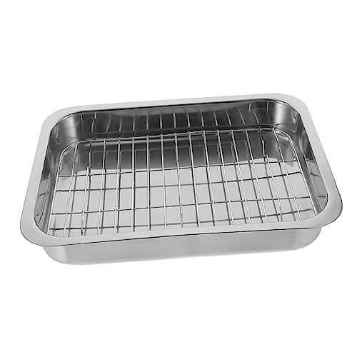 Garneck Ofen-auflaufform Mit Rost 36 X 26 X 6 Zoll Edelstahl-backblech Mit Rost Für Kuchendesserts Garneck Ofen-auflaufform Mit Rost 36 X 26 X 6 Zoll Edelstahl-backblech Mit Rost Für Kuchendesserts von Garneck