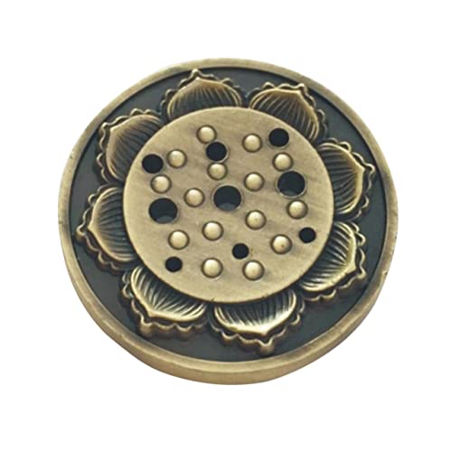 Garneck Räuchergefäßschale Aus Räucherstäbchenhalter Lotus-Design Tablett Für Räucherstäbchen Und Tragbar Bronze von Garneck