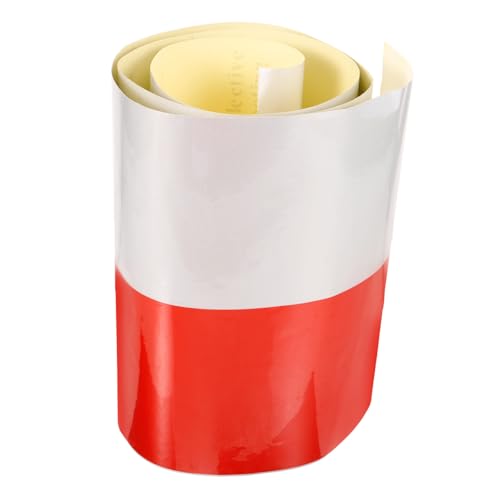 Garneck Reflektorband Selbstklebend Breit Lang Hochreflektierendes Warnband für Straßenpfosten und Verkehrsabsperrungen Langlebig Wetterfest Sichere Sichtbarkeit bei Dunkelheit von Garneck