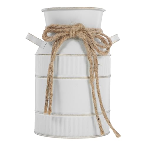 Garneck Blumenvase Aus Metall Vintage- Und Distressed-blumentopf Mit Griff Im Europäischen Stil Für Das Wohnzimmer von Garneck
