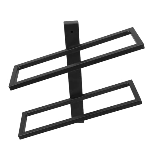 Garneck Robuster Wrought Iron Halter Industrieller Stil Dekorativer Weinflaschenhalter Doppeltes Design mit Fächern für Zuhause oder Bar von Garneck