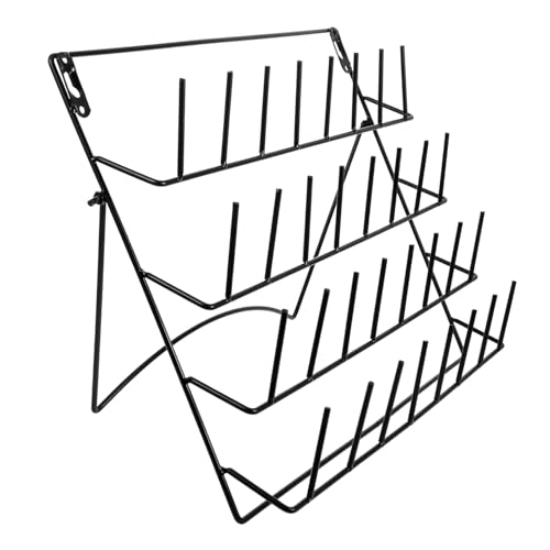 Garneck Robustes Eisen Wandregal Trockengestell Labor Glaswaren Organizer mit Großer Kapazität Einfach zu Montieren Lab Draining Equipment Beaker Tube Drying Rack von Garneck
