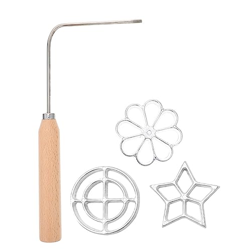 Garneck Rosettenwaffeleisen Set Aus Aluminium Mit Holzgriff - Waffeleisen Für Selbstgemachte Rosetten Und Pizzelle - Ideal Für Die Weihnachtsbäckerei Und Köstliche Snacks Zu Hause Garneck Rosettenwaffeleisen Set Aus Aluminium Mit Holzgriff - Waffeleisen Für Selbstgemachte Rosetten Und Pizzelle - Ideal Für Die Weihnachtsbäckerei Und Köstliche Snacks Zu Hause von Garneck