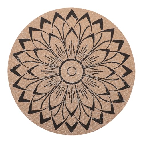Garneck Rundes PVC Platzset Hitzebeständig und Wasserabweisend Minimalistisches Boho Design Isolierende Tischmatte für Kaffee und Esstisch Pflegeleichtes Untersetzer für Zuhause Büro Bar von Garneck