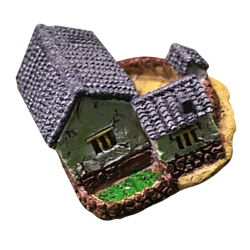 Garneck Rustikales Miniaturhaus aus Resin Detailgetreues Cottage Dekoaccessoire für Mikro Landschaften Kleines Gartenhaus Figurine als dekoratives Accessoire für Schreibtisch und Regal von Garneck