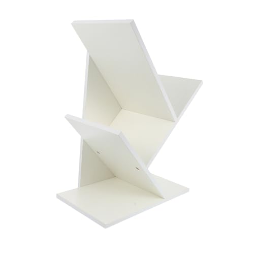 Garneck Schmaler Dreistöckiger Baum Bookrack aus Robustem Material Modernes Design für Schreibtisch und Büro Platzsparendes Bücherregal zur Stilvollen Aufbewahrung und Organisation von Garneck