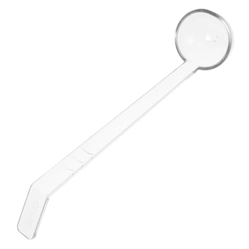 Garneck Servierlöffel mit Ergonomischem Langem Griff Transparenter Pc Kunststoff Rutschfester Gebogener Stiel Vielseitig für Buffet Soßen Suppen und Eintöpfe Leicht zu Reinigen von Garneck