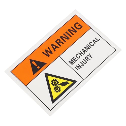 Garneck Sicherheitswarnschild Verletzungszeichen Aufkleber Warnschild Aufkleber Warnung Verletzungsaufkleber Etiketten Verletzungsschilder Industrielle Warnschild Aufkleber von Garneck