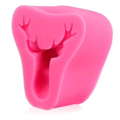 Garneck Silikonform Weihnachts Elch Kopf Kuchenform Fondant Gießform Für DIY Backen Zufällige Farbe Ideal Für Schokolade Seife Und Kreative Küchenprojekte von Garneck