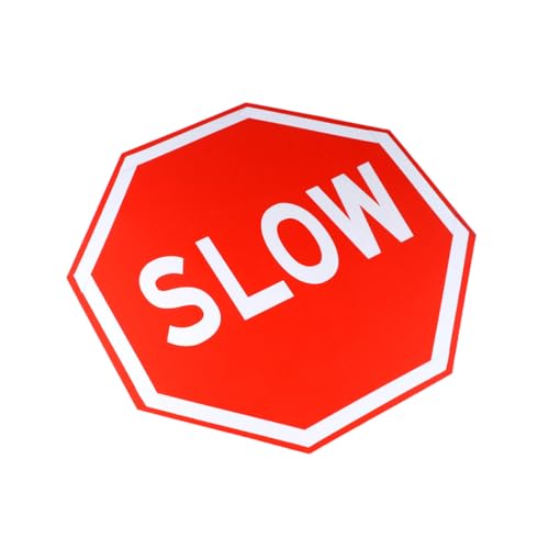 Garneck Slow Traffic Verkehrszeichen aus Aluminium Langlebiges Warnschild für Innen und Außen Rotes Achteckiges Slow Schild mit Weißem Rand Sichtbar für Sichere Verkehrsregelung Garneck Slow Traffic Verkehrszeichen aus Aluminium Langlebiges Warnschild für Innen und Außen Rotes Achteckiges Slow Schild mit Weißem Rand Sichtbar für Sichere Verkehrsregelung von Garneck